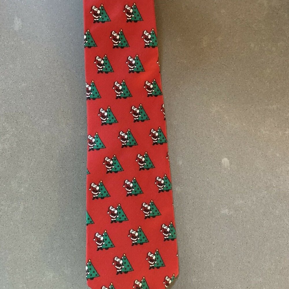 Men’s John Henry Silk Christmas Tie Sant & Tree